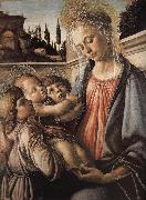 Sandro Botticelli Our Lady of Angels with the two sub Sweden oil painting artist